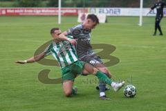 Landesliga - Saison 2025/26 - SV Manching - TSV Jetzendorf - Fabian  Neumayer (Nr.9 - SV Manching) - Dustin Kothmair grau Jetzendorf - Foto: Meyer Jürgen