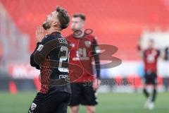 3. Liga; FC Ingolstadt 04 - 
SV Sandhausen; Yannick Deichmann (20, FCI) ärgert sich, Torchance verpasst