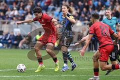 3. Liga; 1. FC Saarbrücken - FC Ingolstadt 04; Ognjen Drakulic (30, FCI) Zweikampf Kampf um den Ball Civeja Tim (23 FCS) Sontheimer Patrick (6 FCS) Marcel Costly (22, FCI)