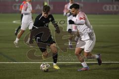 Freundschaftsspiel - Bayernliga Süd - Saison 2022/2023 - FC Ingolstadt 04 - ATSV Erlangen   - Krupa Jeroen schwarz FCI - Ayvaz Burak weiss Erlangen - Foto: Meyer Jürgen