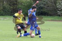 Kreisliga - Saison 2022/2023 - TSV Oberhaunstadt - FC Hitzhofen - Emin Ismaili gelb Hitzhofen - Emre Erdogan blau Oberh.stadt - Foto: Meyer Jürgen