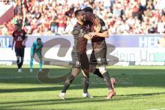 3. Liga; FC Ingolstadt 04 - TSV 1860 München; Tor Jubel Treffer Jannik Mause (7, FCI) mit David Kopacz (29, FCI)