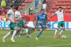 2.BL; FC Ingolstadt 04 - Werder Bremen, wird gestört Patrick Schmidt (32, FCI) von Veljkovic Milos (13 Bremen) Jung Anthony (3 Bremen)