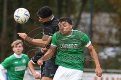 2023_10_21 - Kreisliga - Saison 2023/24 - FC Gerolfing - FC Fatih Ingolstadt - Kerem Arik schwarz Fatih - Anastasios Porfyriadis grün Gerolfing - Foto: Meyer Jürgen