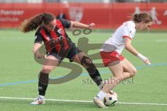 2. Bundesliga Frauen - Saison 2024/25 - FC Ingolstadt 04 Frauen - SC Freiburg II - Winter Mara (Nr.2 - FCI Frauen) - Scherer Nora weiss Freiburg - Foto: Meyer Jürgen