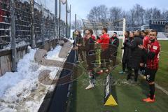 3.Liga - Saison 2022/2023 - SV 07 Elversberg - FC Ingolstadt 04 -Die Spieler bedanken sich bei den Fans -  Foto: Meyer Jürgen