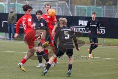 A-Junioren - Bundesliga Süd Fc Ingolstadt 04 - SC Freiburg -  Foto: Meyer JürgenConti Guilio (Nr.16 - FC Ingolstadt A-Jugend) - Wuttke Rico schwarz #5 Freiburg -