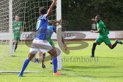 Kreisklasse - Saison 2022/2023 - TSV Ingolstadt Nord - FC Grün Weiss Ingolstadt - Der 1:0 Führungstreffer durch Jean Toribio blau TSV Ing.Nord - Jubel - Foto: Meyer Jürgen