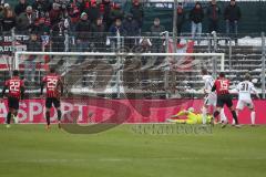 3.Liga - Saison 2022/2023 - SV 07 Elversberg - FC Ingolstadt 04 - Der 4:2 Treffer durch Thore Jacobsen (Nr.31 - SV Elversberg) - per Elfmeter - Foto: Meyer Jürgen