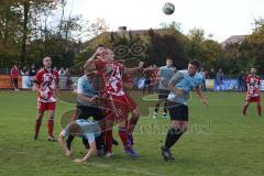 Kreisklasse - Saison 2022/2023 - SV Stammham - SC Steinberg - Martin Weickelt rot Stammham mit einem Kopfball - Foto: Meyer Jürgen