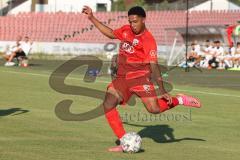 Bayernliga Süd - Saison 2022/2023 - FC Ingolstadt 04 -  TSV Dachau - Brei Sebastian weiss Dachau - Udogu David (Nr.2 - Fc Ingolstadt 04 II) - Foto: Meyer Jürgen