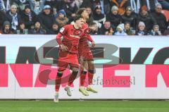 3. Liga; FC Ingolstadt 04 - TSV 1860 München; Tor Jubel Treffer 1:0 Dennis Kaygin (10, FCI) Yann Sturm (7, FCI)