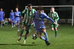 Landesliga - Saison 2025/26 - SV Manching - FV Illertissen II - Leon Peric (Nr.20 - SV Manching) - Sönmez Eray blau Illertissen  - Foto: Meyer Jürgen
