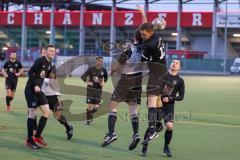 Audi Schanzer Amateur Cup 2022 -  Halbfinale 2 - DJK Ingolstadt - TSV Walpertskirchen - Max Auernhammer weiss DJK Ingolstadt - Markus Lanzinger schwarz Walpertskirchen - Foto: Jürgen Meyer