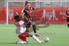 2. Bundesliga Frauen - Saison 2024/25 - FC Ingolstadt 04 Frauen - SC Freiburg II - Ivana Slipcevic (Nr.8 - FCI Frauen) - Sadikou Nailatou weiss Freiburg - Foto: Meyer Jürgen