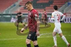 3. Liga - FC Ingolstadt 04 - Hallescher FC - Spiel ist aus, enttäuscht Stefan Kutschke (30, FCI)