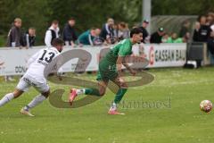Landesliga - Saison 2024/25 - SV Manching - FC Kempten - Krieger Adrian weiss Kempten  - Peric Leon (Nr.20 - SV Manching) - Foto: Meyer Jürgen