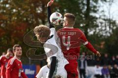 Kreisklasse - Saison 2023/2024 -SV Stammham - TSV Kösching - Valentin Hafner rot Kösching - Timo Weber weiss Stammham - Foto: Meyer Jürgen