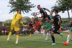 Testspiel - 2. Bundesliga - VfB Eichstätt - FC Ingolstadt 04 - Fatih Kaya (9, FCI) Torwart Felix Junghan (Nr.1 - VfB) Justin Butler (31, FCI) Torchance