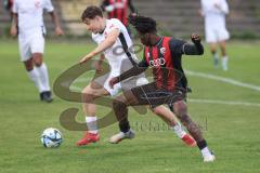 Bayernliga Nord - Saison 2024/25 - FC Ingolstadt 04 II - ATSV Erlangen - Said Souleymane (Nr.17 - FCI U21) - Kuschka Lukas weiss Erlangen - Foto: Meyer Jürgen