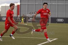 Bayernliga Nord - Saison 2023/24 - FC Ingolstadt 04 II - SC Eltersdorf- Michael Udebuluzor (Nr.11 - FCI) - Fabian Cavadias (Nr.16 - FCI) trifft zum 2:1 Führungstreffer - jubel- Foto: Meyer Jürgen