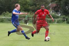 Kreisfreundschaftsspiel - Saison 2024/25 - Kreisfreundschaftsspiel - TSV Ober/Unterh.stadt - FC Fatih - Tobias Poll (Nr.4 - TSV Ober/Unterh.stadt) - David Meier (Nr.14 - FC Fatih) - Foto: Meyer Jürgen