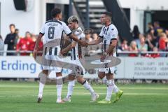 Toto-Pokal - VfB Forstinning - FC Ingolstadt 04; Tor Jubel Treffer Ognjen Drakulic (30, FCI) Fredrik Carlsen (8, FCI) Linus Rosenlöcher (19, FCI)