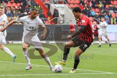 3. Liga; FC Ingolstadt 04 - 
VfB Oldenburg; Zweikampf Kampf um den Ball Appiah Marcel (3 VfB) Justin Butler (31, FCI)