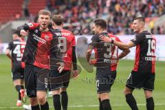 3. Liga; FC Ingolstadt 04 - FC Viktoria Köln; Freistoß Benjamin Kanuric (8, FCI) Tor Jubel Treffer 3:0