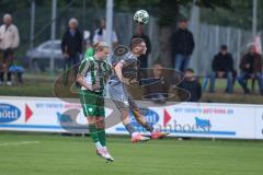 Landesliga - Saison 2025/26 - SV Manching - TSV Jetzendorf - Nico Daffner (Nr.14 - SV Manching) - Julius Donnert grau Jetzendorf - Foto: Meyer Jürgen