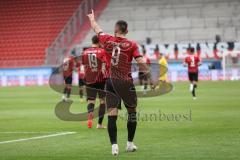 Relegation 1 - FC Ingolstadt 04 - VfL Osnabrück - Fatih Kaya (9, FCI) Tor 2:0 Jubel zu den Fans