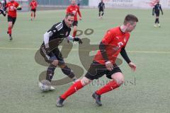 AUDI - Schanzer Amateurcup 2023 - Vorrunde - Türk SV Ingolstadt - SV 66 Pondorf - Ibrahim Sahin schwarz Türk SV - Jonas Sperber rot Pondorf   - Foto: Meyer Jürgen