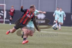 Bayernliga Nord - Saison 2024/25 - FC Ingolstadt 04 II - DJK Ammerthal - Micah Ham (Nr.25 - FCI U21) - Michael Janner blau Ammerthal - Foto: Meyer Jürgen