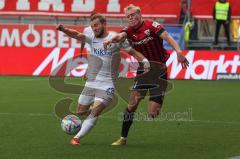 3.Liga - Saison 2022/2023 - FC Ingolstadt 04 -  SV Meppen - Tobias Bech (Nr.11 - FCI) - David Blacha (Nr.23 - SV Meppen) - Foto: Meyer Jürgen