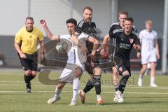 Bayernliga Nord - Saison 2024/25 - FC Ingolstadt 04 II - TSV Kornburg - Davide Sekulovic (Nr.7 - FCI U21) - Janz Marco  schwarz Kornbuch - Foto: Meyer Jürgen