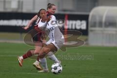 DFB Pokal - Frauen - Saison 2025/26 - FC Ingolstadt 04 Frauen - 1. FC Nürnberg - Melissa Kuya Kuya Strobel (Nr.19 - FC Ingolstadt Frauen I) - Baumgärtl Jacqueline rot Nürnberg - Foto: Meyer Jürgen