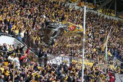 3.Liga - Saison 2022/2023 - Dynamo Dresden - FC Ingolstadt 04 - Fankurve von Dresden - Foto: Meyer Jürgen