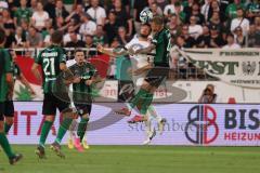 3.Liga - Saison 2023/2024 - Preußen Münster - FC Ingolstadt 04 - Lukas Fröde (Nr.34 - FCI) -  Alexander Hahn (Nr.42 - Preussen Münster) - - Foto: Meyer Jürgen