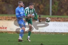 Landesliga - Saison 2025/26 - SV Manching - VFB Durach - Sebastian Graßl (Nr.10 - SV Manching) - Seger Tobias blau Durach  - Foto: Meyer Jürgen