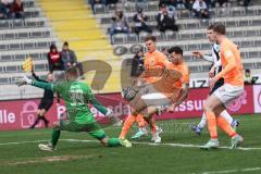 3. Liga; SSV Ulm 1846 - FC Ingolstadt 04; Torchance Lukas Fröde (34, FCI) Torwart Ortag Christian ( Ulm) Simon Lorenz (32, FCI) Jannik Mause (7, FCI)