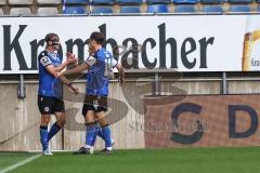 3. Liga; Arminia Bielefeld - FC Ingolstadt 04; Tor Jubel Treffer 1:0 Klos Fabian (9 AB) Großer Maximilian (19 AB)