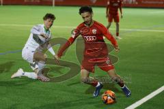 2024_2_7 - A-Junioren Bundesliga  - Saison 2023/24 - A-Junioren - FC Ingolstadt 04 - SpVgg Greuther Fürth - Mustafa Özden (Nr.3 - FC Ingolstadt 04 A-Jugend) - Tim Baierlein weiss Fürth - Foto: Meyer Jürgen