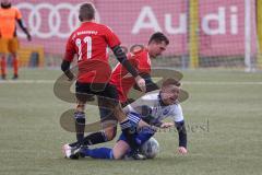 AUDI - Schanzer Amateur Cup 2023 - Finale - TSV Hohenwart - FC Mindelstetten - 5:3 -  Markus Kurzhals rot #6 Hohenwart - Daniel Liebhardt #11 rot Hohenwart - Michael Schneider weiss Mindelstetten - Foto: Meyer Jürgen