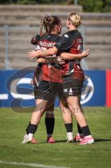 DFB—Pokal 1. Hauptrunde -  Saison 2026/27  - FC Ingolstadt 04 Frauen - 1. FSV Mainz 05 - Der 1:0 Führungstreffer durch Stefanie Reischmann (Nr.24 - FCI Frauen) - jubel - Jenny Beyer (Nr.8 - FCI Frauen) - Teresa Fritzberg (Nr.26 - FCI Frauen) Foto: Meyer J