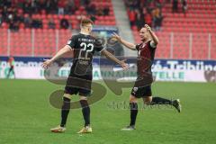 2.BL; SSV Jahn Regensburg - FC Ingolstadt 04; Tor Jubel Treffer Christian Gebauer (22, FCI) Michael Heinloth (17, FCI)