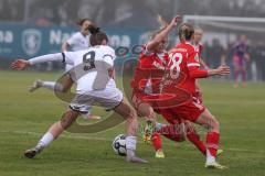 DFB -Pokal Frauen - Saison 2025/26 - FC Ingolstadt 04 Frauen - FC Bayern München - Emma Kusch (Nr.9 - FC Ingolstadt Frauen I) - Dunst Barbara rot Bayern - Foto: Meyer Jürgen