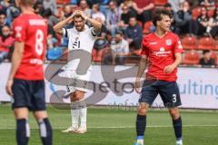 3. Liga; SpVgg Unterhaching - FC Ingolstadt 04; ärgert sich Torchance verpasst Lamby Max (3 SpVgg) Stiefler Manuel (8 SpVgg)