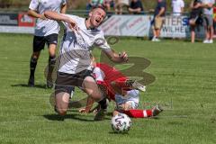 A-Klasse - Saison 2022/2023 - SV irsching - Knodorf - TV 1911 Vohburg  - Nicolas Nest weiss Irsching - Timo Sedlmeier rot Vohburg #5 - Foto: Meyer Jürgen