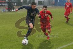 Bayernliga Süd - Saison 2021/2022 - FC Ingolstadt 04 II - TSV 1860 München II - Senger Michael (#21 FCI) - Gresler Maxim #3 blau München - Foto: Meyer Jürgen