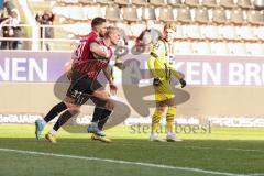 3. Liga; FC Ingolstadt 04 - Borussia Dortmund II; Tor Jubel Treffer Pascal Testroet (37, FCI) Max Dittgen (10, FCI)